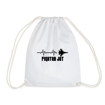 Avion de chasse heartbeat - Sac de sport léger - blanc - Devant