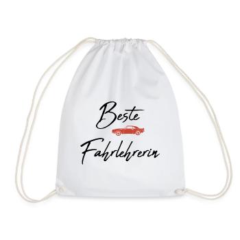 Beste Fahrlehrerin - Turnbeutel - Weiß - Vorne