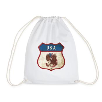 Armoiries des États-Unis - Motif aigle - Sac de sport léger - blanc - Devant