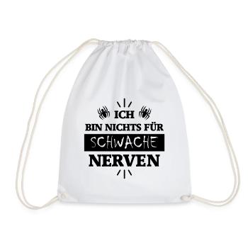 Nichts für schwache Nerven - Turnbeutel - Weiß - Vorne