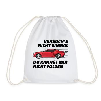 Autofahren Autofahrer Rennauto Auto Statement - Turnbeutel - Weiß - Vorne