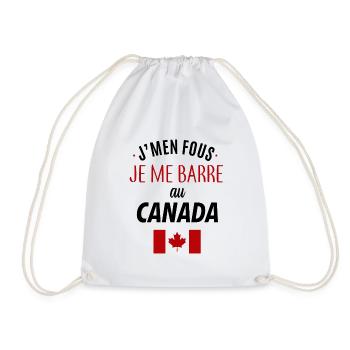J'men fous je me barre au canada - Sac de sport léger - blanc - Devant
