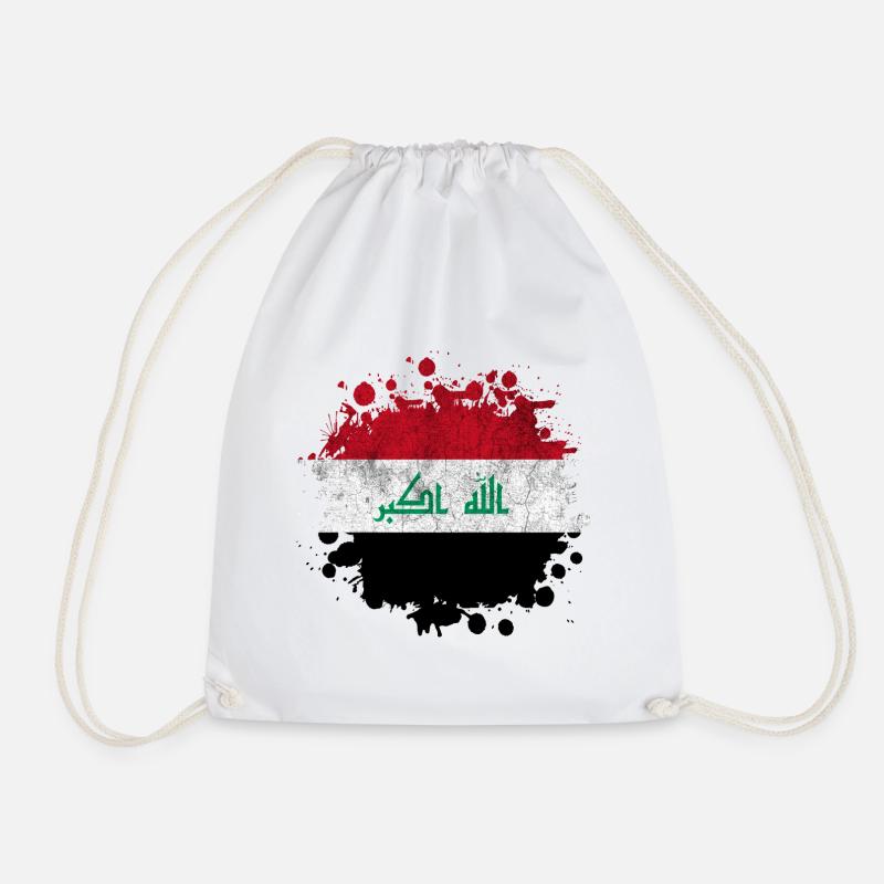 Irak Splash Flaggen Design - Turnbeutel - Weiß