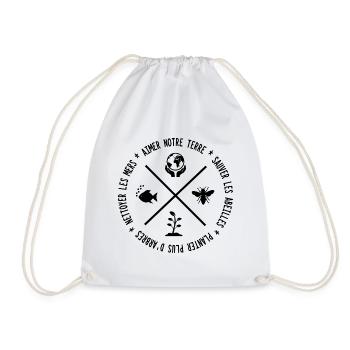 Journée de la Terre - sauvons notre planète terre - Sac de sport léger - blanc - Devant