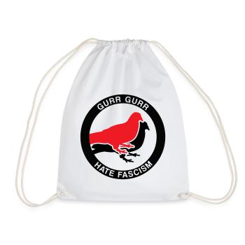 Bird Lover Antifascism - Drawstring Bag - white - Front