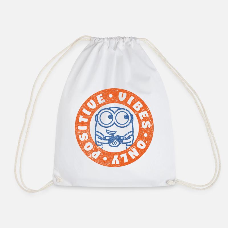 Minions Bob Positive Vibes Only - Drawstring Bag - white