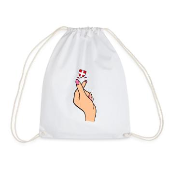 Clack of fingers - Savoyard - Drawstring Bag - white - Front