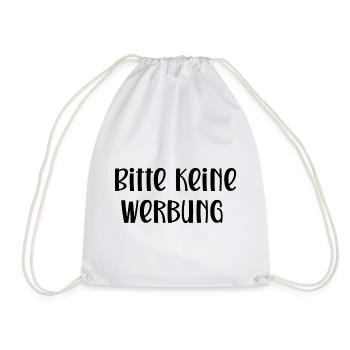 Bitte keine Werbung - Turnbeutel - Weiß - Vorne