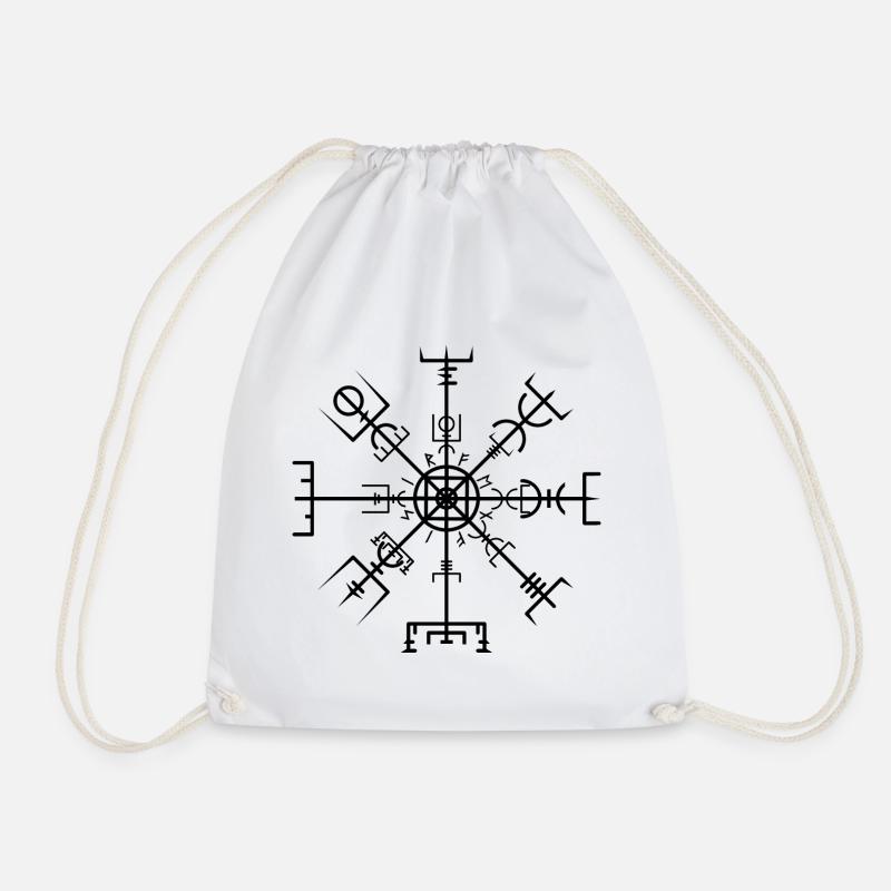 Vegvísir - Turnbeutel - Weiß