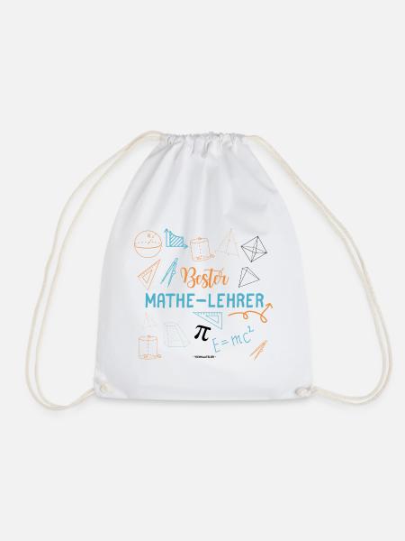 Bester Mathelehrer - Geschenk für Mathelehrer - Turnbeutel - Weiß