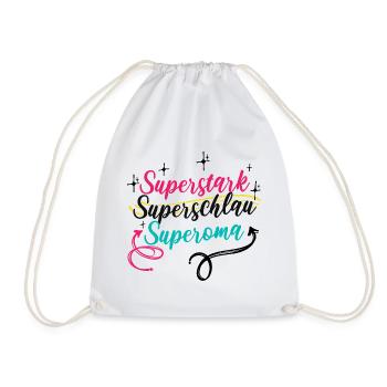 Grandma Grandmother Superoma Old Woman Saying - Drawstring Bag - white - Front
