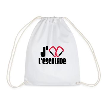 J'aime l'escalade - Sac de sport léger - blanc - Devant
