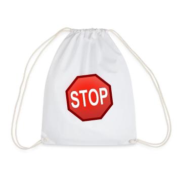 Panneau stop - Sac de sport léger - blanc - Devant
