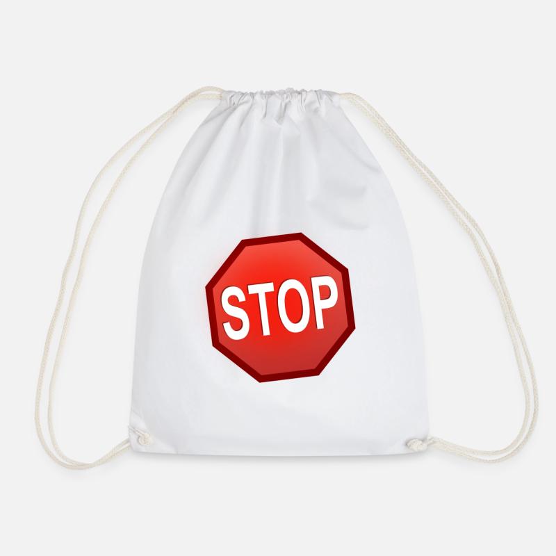 Panneau stop - Sac de sport léger - blanc