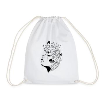 Medusa dotwork - Drawstring Bag - white - Front