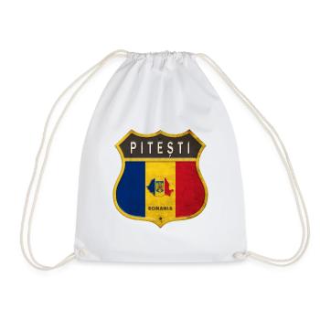 Armoiries de Pitești Roumanie - Sac de sport léger - blanc - Devant