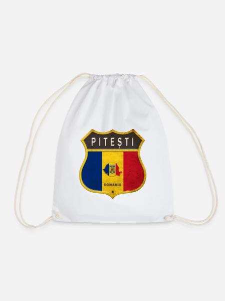 Pitești Rumänien Wappen Design - Turnbeutel - Weiß