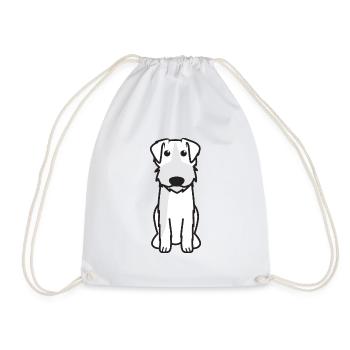 Bosnischer rauer Hund Cartoon Kawaii Illus - Turnbeutel - Weiß - Vorne