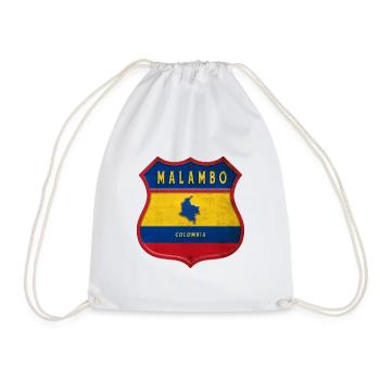 Écusson Malambo Colombia - Sac de sport léger - blanc - Devant