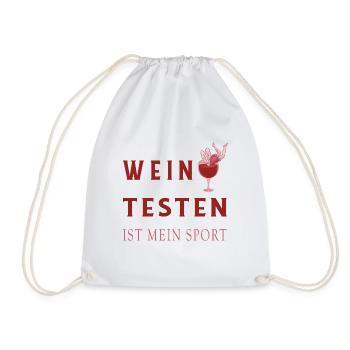 Wein Tester Design - Turnbeutel - Weiß - Vorne