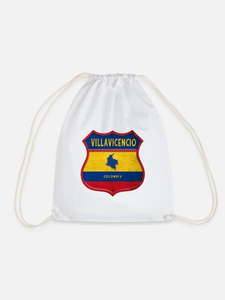 Villavicencio Kolumbien Wappen Design - Turnbeutel - Weiß