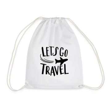 Lets go travel! - Turnbeutel - Weiß - Vorne