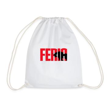 Feria logo noir et rouge taureau - Sac de sport léger - blanc - Devant