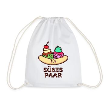 Nachspeise Süßigkeiten Naschen Backen Statement - Turnbeutel - Weiß - Vorne