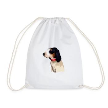 Ariegeois Dog Aquarelle Sketch Illustration - Sac de sport léger - blanc - Devant