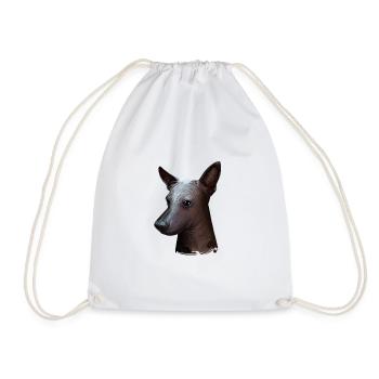 Illustration de l’aquarelle du chien sans poils mexicain - Sac de sport léger - blanc - Devant