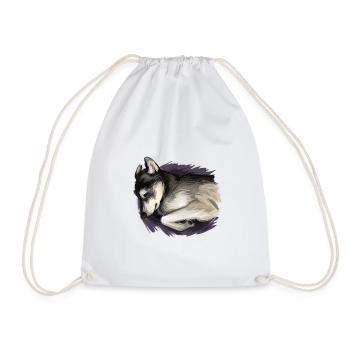 Seppala Chien de traîneau sibérien Aquarelle Illustrati Illustrati - Sac de sport léger - blanc - Devant