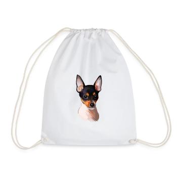 Jouet Fox Terrier Chien Aquarelle Sketch Illustration - Sac de sport léger - blanc - Devant