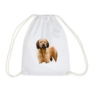 Steirische Grobhaarhund-Illustration - Turnbeutel - Weiß - Vorne
