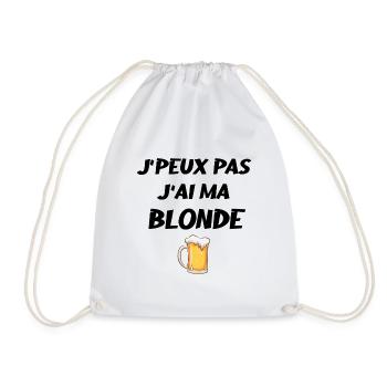 J'peux pas j ai ma blonde - Sac de sport léger - blanc - Devant
