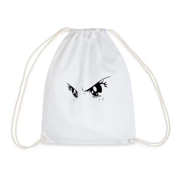 Augen zeichnen Manga-Stil - Turnbeutel - Weiß - Vorne