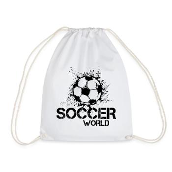 Soccer World Soccer Icon Blast Graphic Icon - Drawstring Bag - white - Front