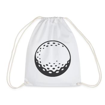 Golf Golfer Golfen Symbol Geschenk Idee - Turnbeutel - Weiß - Vorne