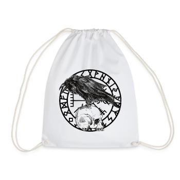 Skull Vegvisir - Turnbeutel - Weiß - Vorne