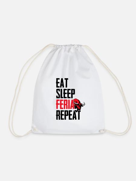 Eat sleep feria repeat - Sac de sport léger - blanc