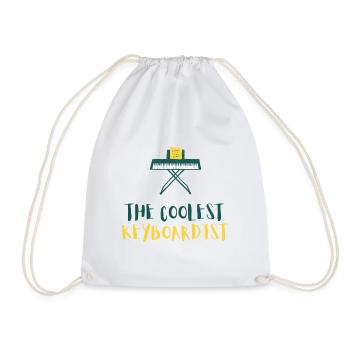 The Coolest Keyboardist - Drawstring Bag - white - Front