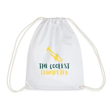 The Coolest Trumpeter - Drawstring Bag - white - Front