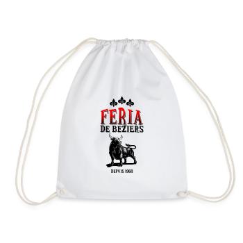 Féria de Béziers logo noir & rouge - Sac de sport léger - blanc - Devant