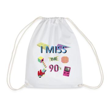 Nostalgic 90s theme - Drawstring Bag - white - Front