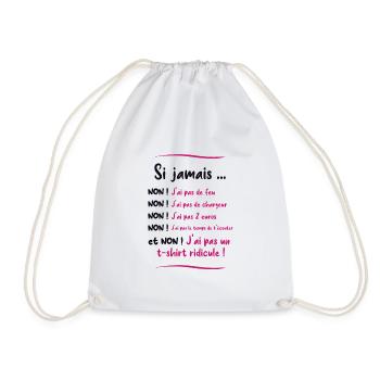 Dans la rue ... non, pas le temps ! - Sac de sport léger - blanc - Devant