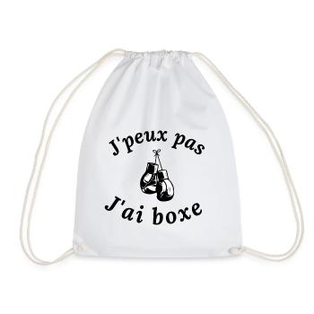 J'PEUX PAS J'AI BOXE - Sac de sport léger - blanc - Devant