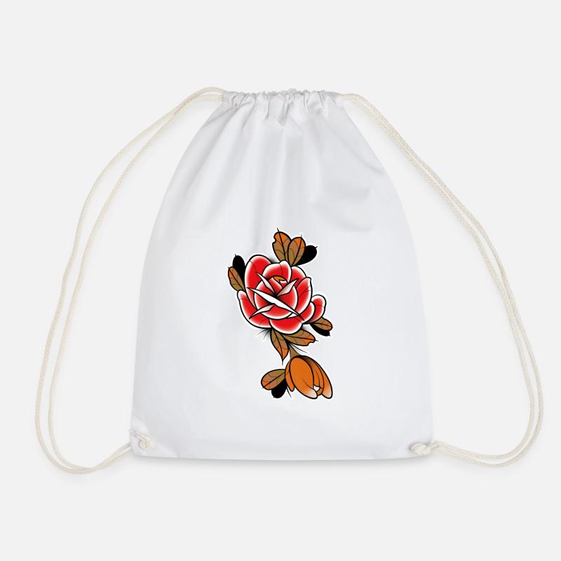 Design traditionnel old-school rose fleur - Sac de sport léger - blanc