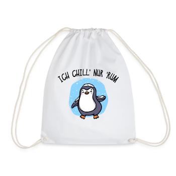 Kälte Pinguin Vogel Tier Eis Schnee Statement - Turnbeutel - Weiß - Vorne