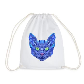 Chat Bleu Polygonal - Sac de sport léger - blanc - Devant