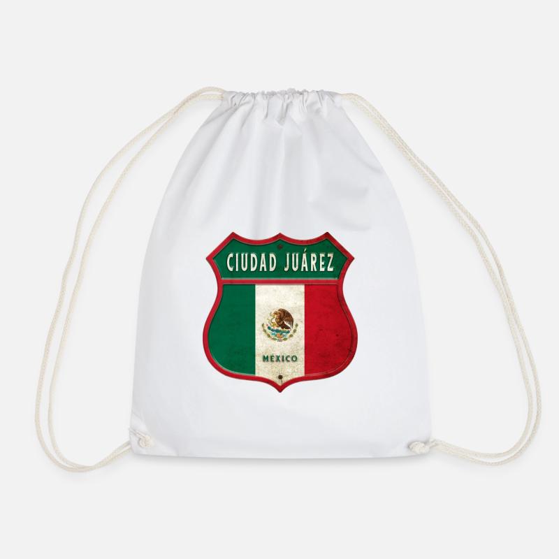 Ciudad Juárez Mexiko Wappen Design - Turnbeutel - Weiß