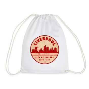 Liverpool City Culture Vintage Seal - Drawstring Bag - white - Front